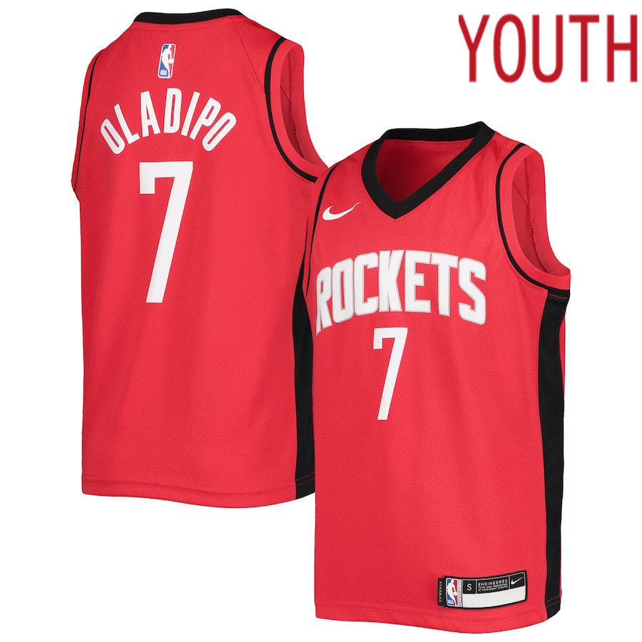 Youth Houston Rockets #7 Victor Oladipo Nike Red Swingman NBA Jersey-0
